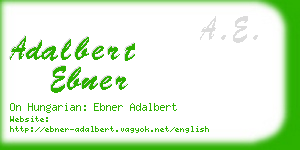 adalbert ebner business card